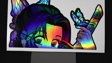Load and play video in Gallery viewer, Shinobu Kocho (Demon Slayer) Peeker Anime Holographic Decals