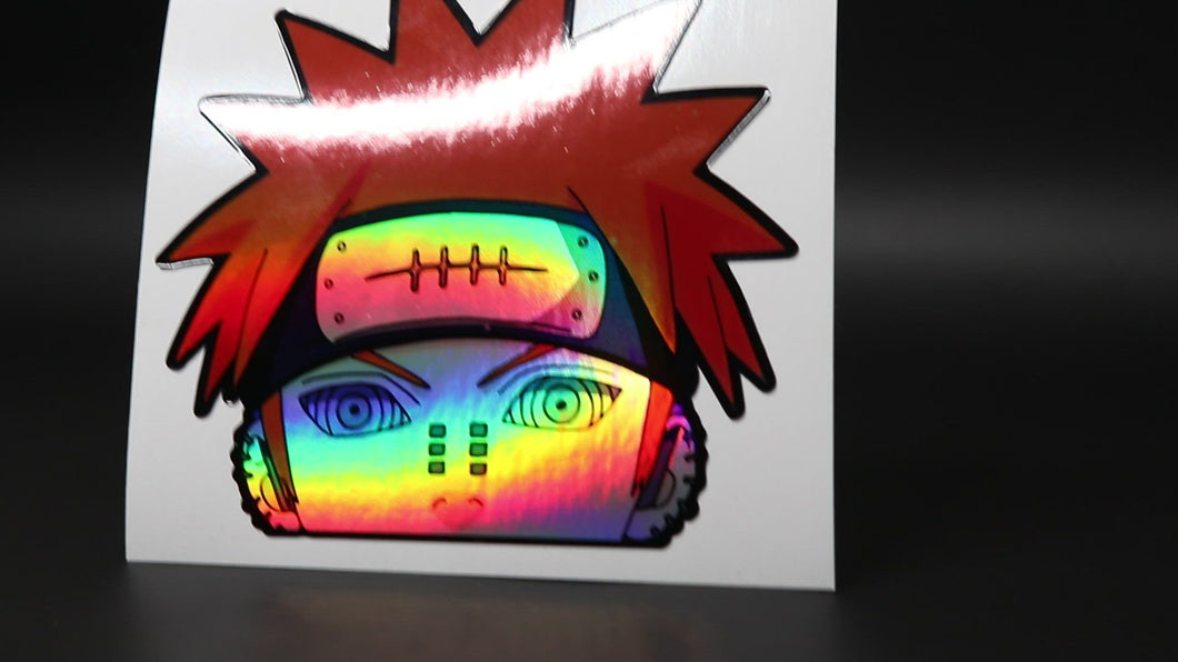 Pain (Naruto) Peeker Anime Holographic Decals