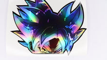 Load and play video in Gallery viewer, Goku "Ultra Instinct" (Dragon Ball Z) Peeker Anime Decals Holographic Decals