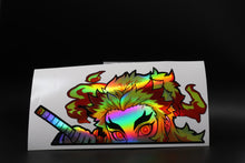 Load image into Gallery viewer, Kyojuro Rengoku (Demon Slayer) Peeker Anime Holographic Decals