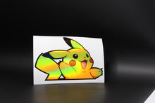 Load image into Gallery viewer, Pikachu (Pokémon) Peeker Anime Decals Holographic