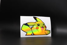 Load image into Gallery viewer, Pikachu (Pokémon) Peeker Anime Decals Holographic