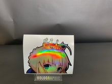 Load image into Gallery viewer, King Arthur &quot;Arthur Pendragon&quot; (Saber Fate/Stay) Peeker Anime Decals Holographic
