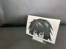 Load image into Gallery viewer, L (Death Note) Anime Sticker Decal Peeker Original
