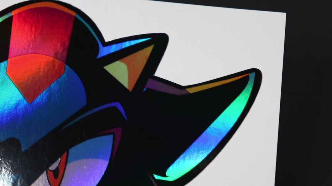 Shadow (Sonic The Hedgehog) Peeker Anime Holographic Decals