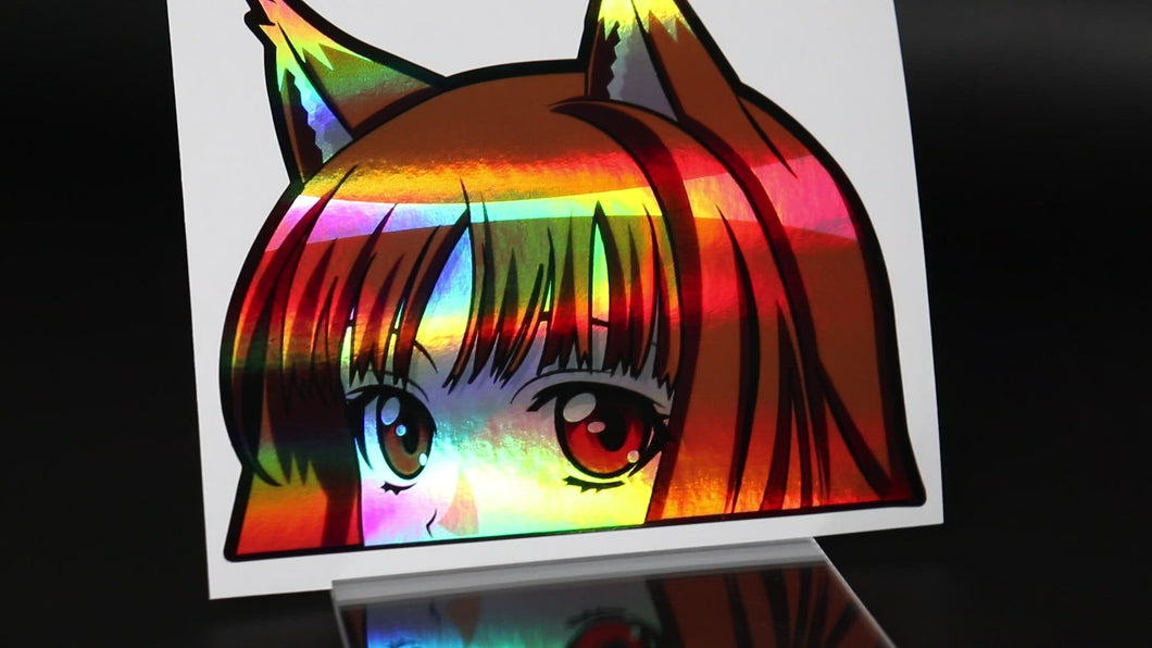 Holo (Spice And Wolf) Peeker Anime Holographic Decals