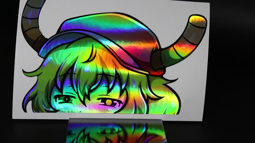 Lucoa (Chi No Maid Dragon) Peeker Anime Holographic Decals