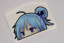 Load image into Gallery viewer, Aqua (Konosuba) Peeker Anime Decals Original Sticker
