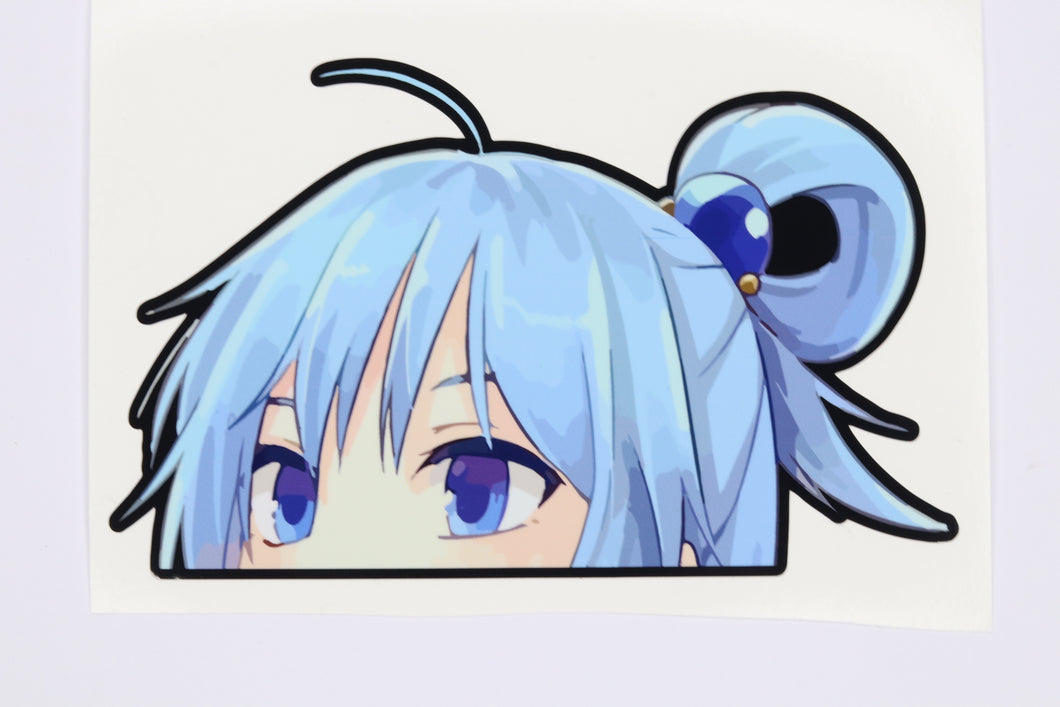 Aqua (Konosuba) Peeker Anime Decals Original Sticker