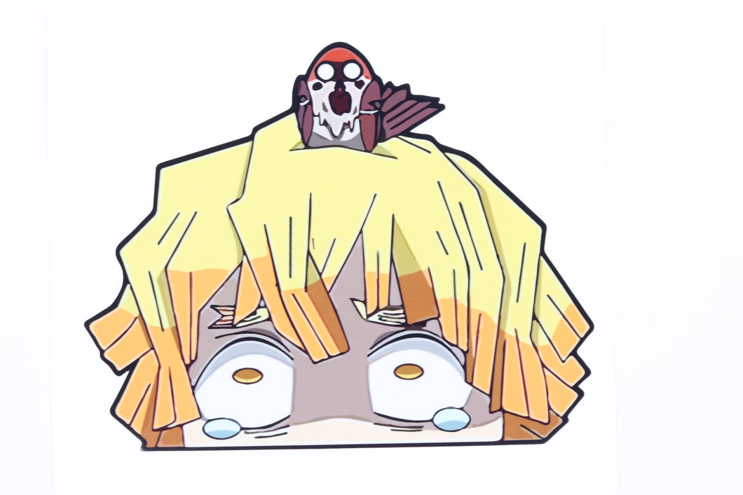 Zenitsu Agatsuma (Demon Slayer) Peeker Anime Decals Original