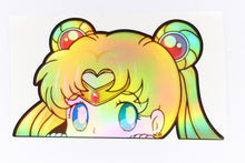 Load image into Gallery viewer, Usagi Tsukino (Sailor Moon) Peeker Anime Holographic Decal
