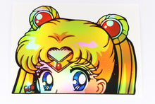 Load image into Gallery viewer, Usagi Tsukino (Sailor Moon) Peeker Anime Holographic Decals

