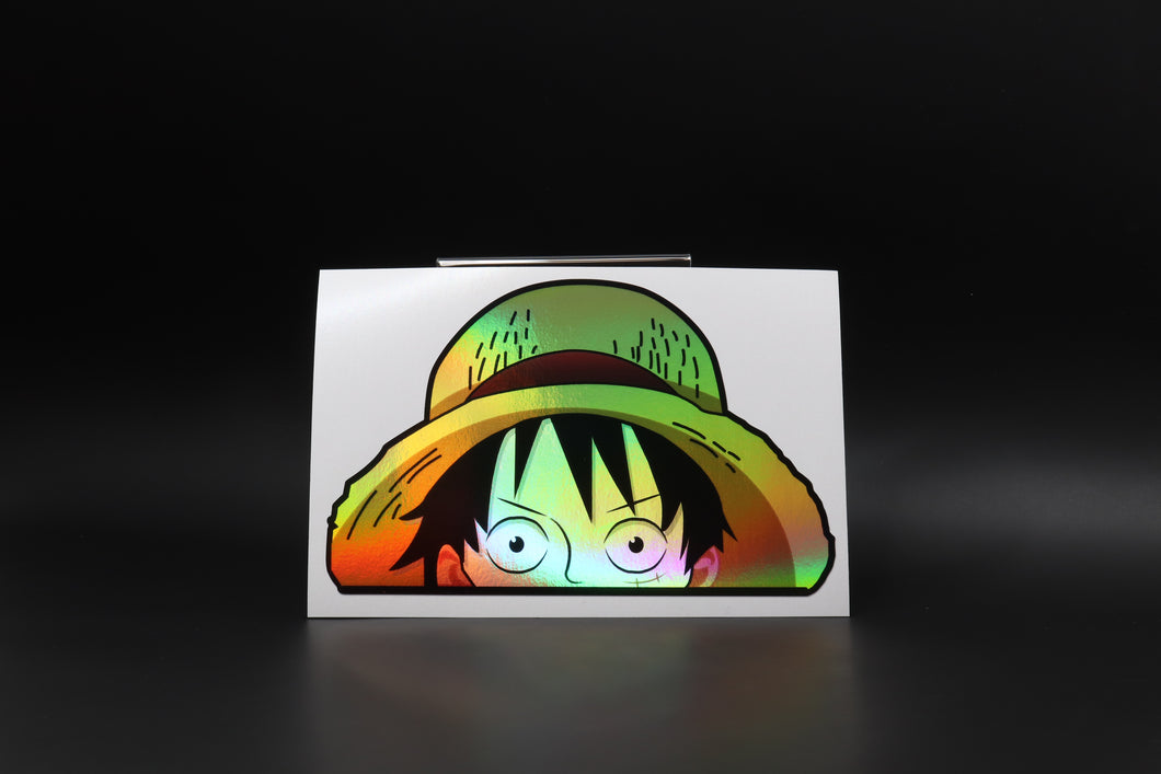 Monkey D. Luffy (One Piece) Peeker Anime Holographic Decals