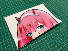 Load image into Gallery viewer, Zero Two (Darling In The Franxx) Original Peeker Anime Decals
