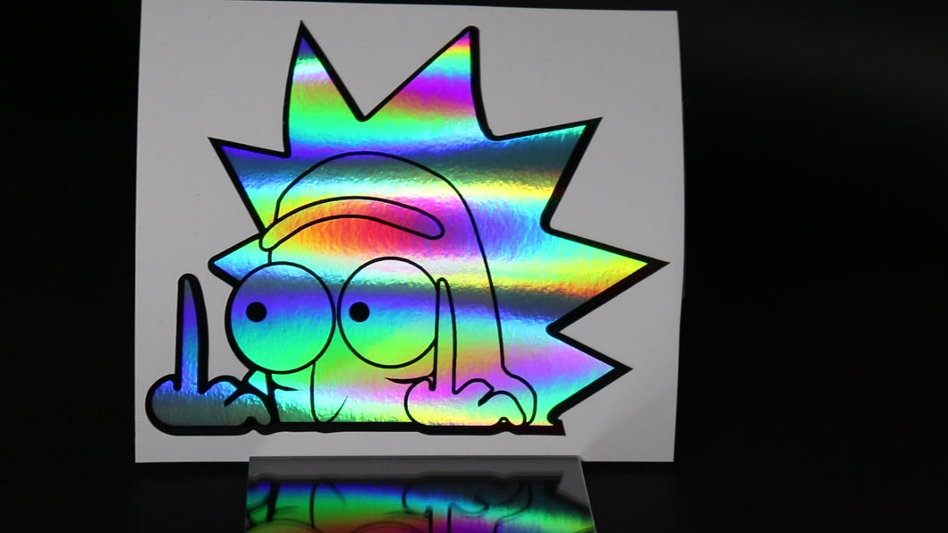 Rick Sanchez (Rick and Morty) Peeker Anime Holographic Decals