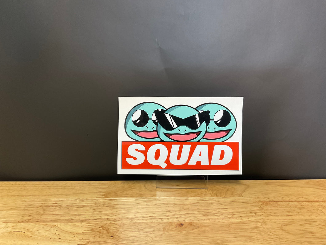 Squirtle Squad Peeker Anime Decals Stickers