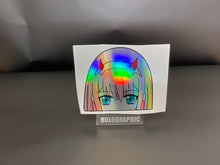 Load image into Gallery viewer, Zero Two (Darling In The Franxx) Peeker Anime Decals Holographic
